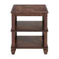 thumbnail image 1 of Alaterre Furniture Stockbridge 21" Square Wood End Table with Two Shelves, 1 of 6