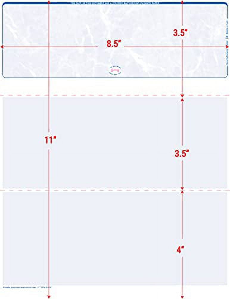 Stockchecks 1000 Top Blue Marble Blank Laser Checks - Walmart.com