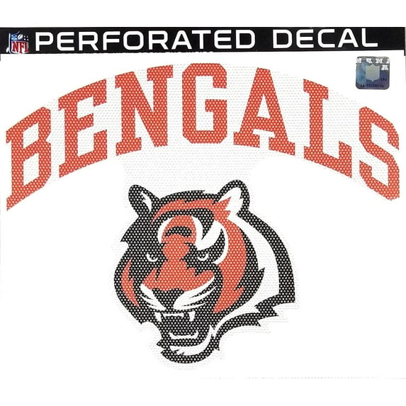 Stockdale Bengals SD24996 12" Large Perforated Auto Window Film Glass Decal Football