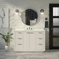 thumbnail image 1 of Stockholm 48" Bathroom Vanity with White Cabinet and Engineered Marble Top, 1 of 8