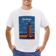 thumbnail image 1 of Stockholm Men’s T-Shirt 100% Cotton Casual Short Sleeve Tops Gift Tee White 5XL, 1 of 5