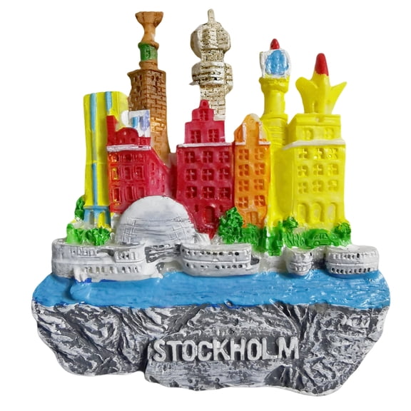 Stockholm Sweden 3D Fridge Magnet Souvenir Gift,Resin Handmade Refrigerator Magnet Home Decoration Collection
