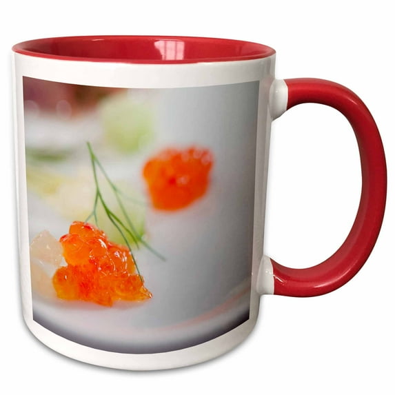 3drose, Stockholm, Sweden, Caviar and Herbs, Cooking - Eu28 Ist0036 - Inti St. Clair, 15oz Two-tone Red Mug