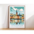 thumbnail image 1 of Stockholm Sweden City Travel Scenery Home Decor Wall Art, Unframed Canvas Size 12x18, 1 of 4