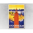 thumbnail image 1 of Stockholm Sweden Classic 1936 Vintage Style Swedish Travel, Unframed Poster, 1 of 4