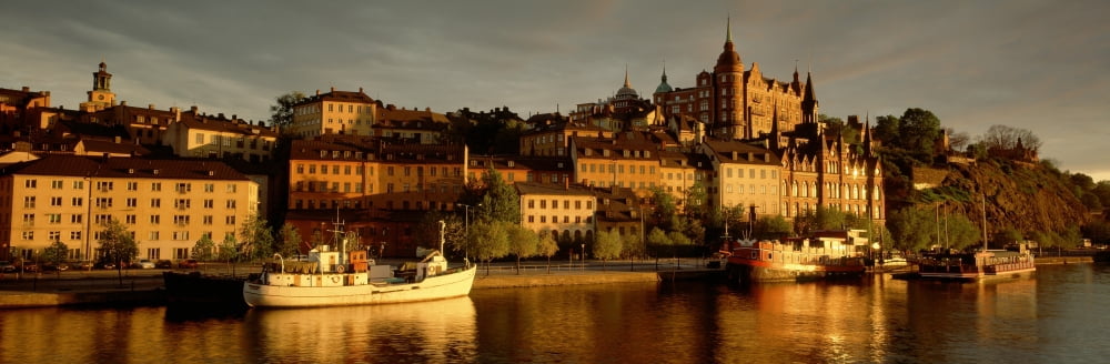 Stockholm Sweden Evening Canvas Art - Panoramic Images (12 x 36)
