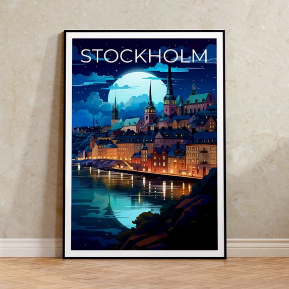 Stockholm Sweden Travel Poster City Wall Art, Poster Home Decor, Poster Only