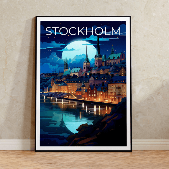 Stockholm Sweden Travel Poster, City Wall Art, Poster Only, Poster Home Decor, Poster Only