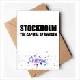 thumbnail image 1 of Stockholm The Capital Of Sweden Welcome Back Greeting Cards Envelopes Blank, 1 of 4
