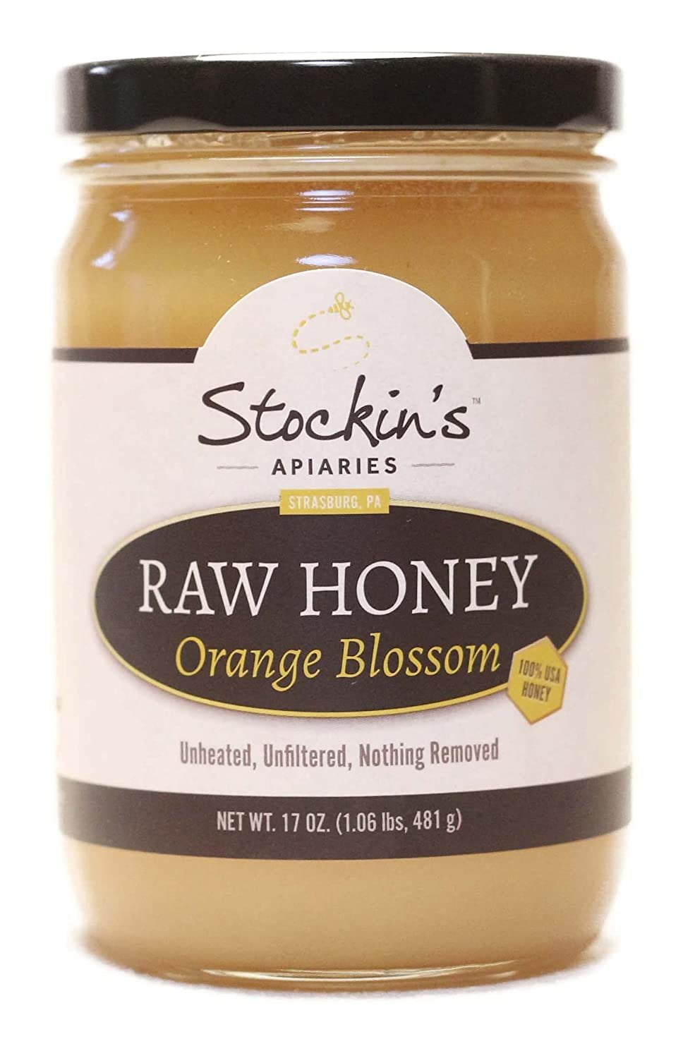 Stockin's Apiaries Raw Orange Blossom Honey, Unheated, Unfiltered ...