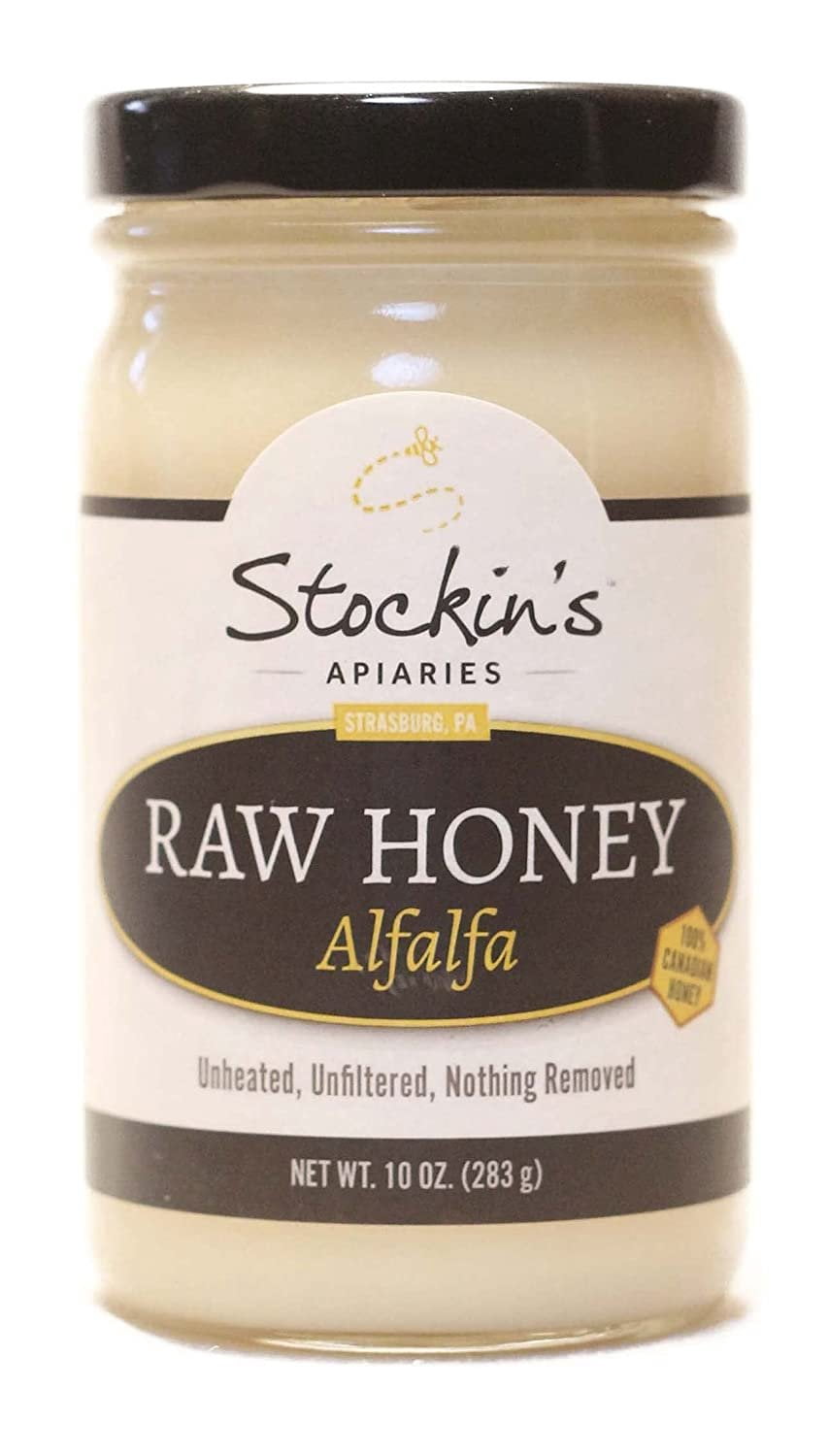 Stockin's Apiaries Raw Alfalfa Honey, Unheated, Unfiltered, & Nutritious, 10 Oz.