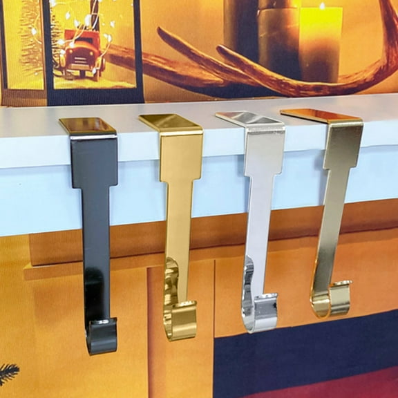 Stocking Hangers under $5! Cagogo Christmas Stocking Hooks, Metal Fireplace Hanger for Stockings, Door Cabinet Hooks, Holiday Decoration Hanger, Xmas Home Organization