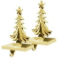 thumbnail image 1 of Stocking Hangers for Mantel, 2 Pack Heavy Duty Christmas Stocking Holder Non-Slip for Fireplace - Christmas Tree Shape Metal Hook Xmas Decor for Home, 1 of 6