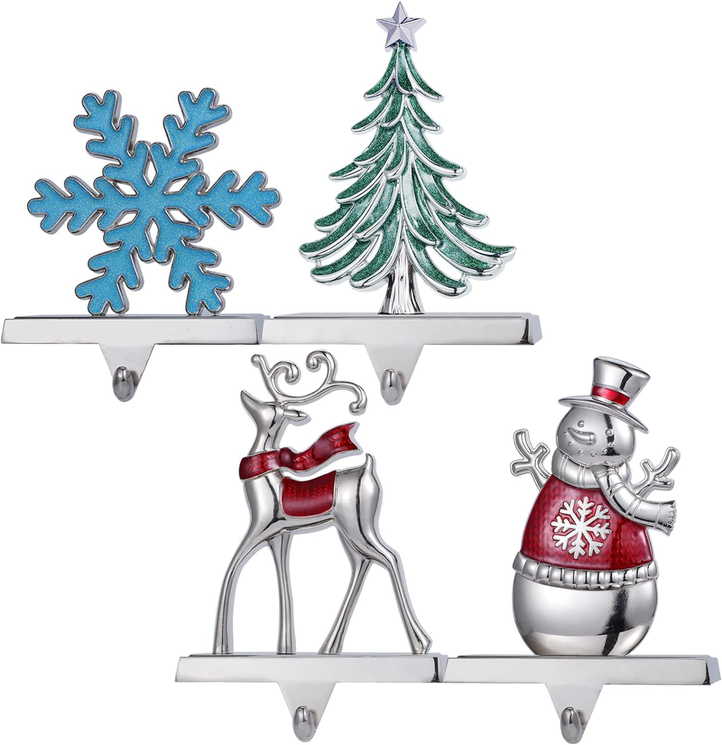 Stocking Holder Set of 4Christmas Tree Stocking Hanger for Mantel