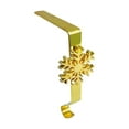 thumbnail image 1 of Stocking Holders for Mantle, Christmas Stocking Hangers for Fireplace, Snowflake Reindeer Tree Santa Stocking Hooks for Christmas Mantel Decoration, Gold, 1 of 6