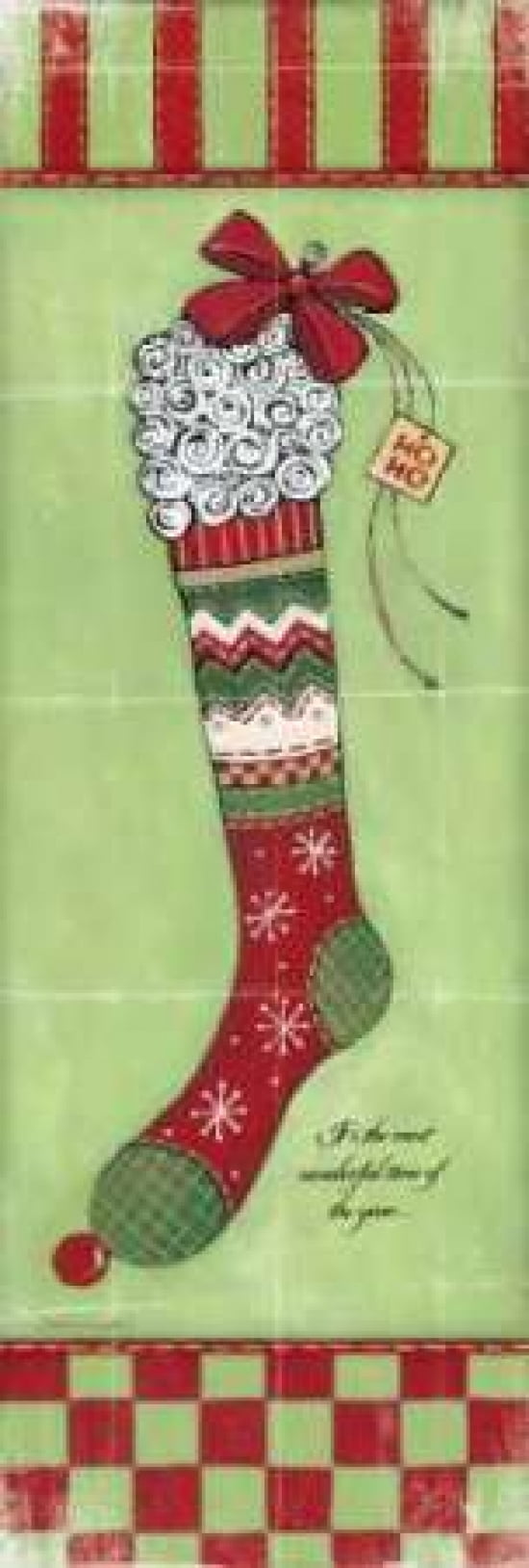 Stocking II Canvas Art - Stephanie Marrott (12 x 36)