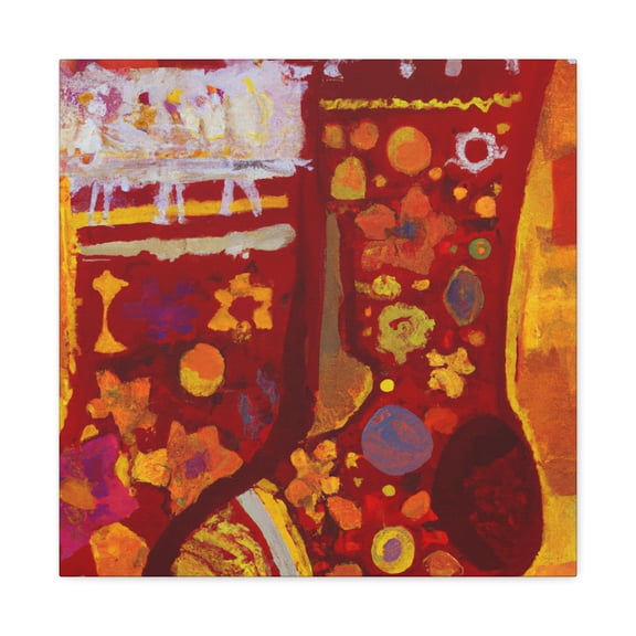 "Stocking Lace Quiltwork" - Canvas