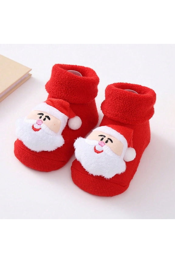 Stocking Stockings for Kids Cozy Santa Figure Knit Socks Featuring Cute Baby Snowman Design Ideal for Toddlers and Holiday Wear