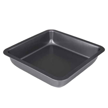 YaoZQ 1 Pcs Non-Stick Square Baking Pan,Steel,Black,8 Inch,Dishwasher Safe Cake Tray for Roasting and Casseroles