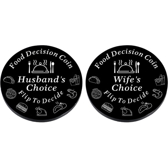 Stocking Stuffers for Boyfriend, Anniversary Marriage Gifts for Husband Wife Couple, Funny Food Decider Coin for Boyfriend Girlfriend Her Him, Christmas Valentines Day for Women Men