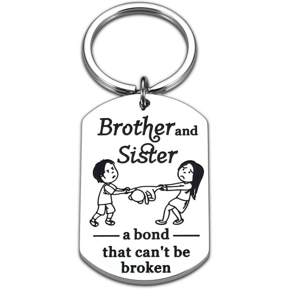 Stocking Stuffers for Brother, White Elephant gift for Him, Funny Brother Gifts from Sister Gifts for Brother Keychain Christmas Party Gift for Family Secret Santa Gifts