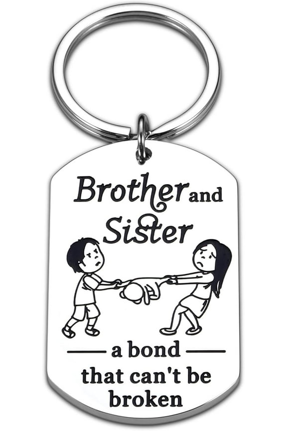 Stocking Stuffers for Brother, White Elephant gift for Him, Funny Brother Gifts from Sister Gifts for Brother Keychain Christmas Party Gift for Family Secret Santa Gifts