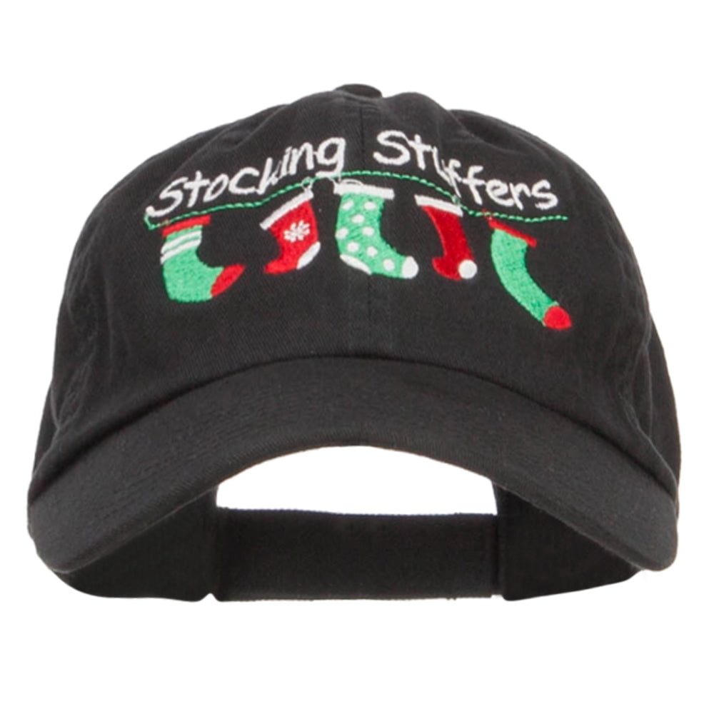 Stocking Stuffers Embroidered Low Cap - Black OSFM