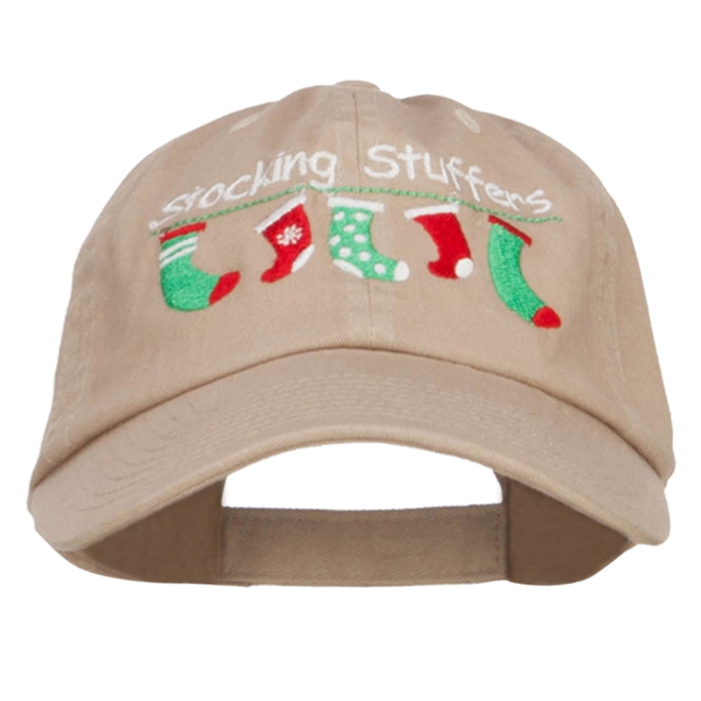 Stocking Stuffers Embroidered Low Cap - Khaki OSFM