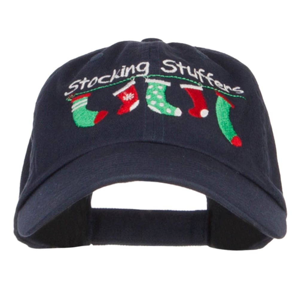 Stocking Stuffers Embroidered Low Cap - Navy OSFM