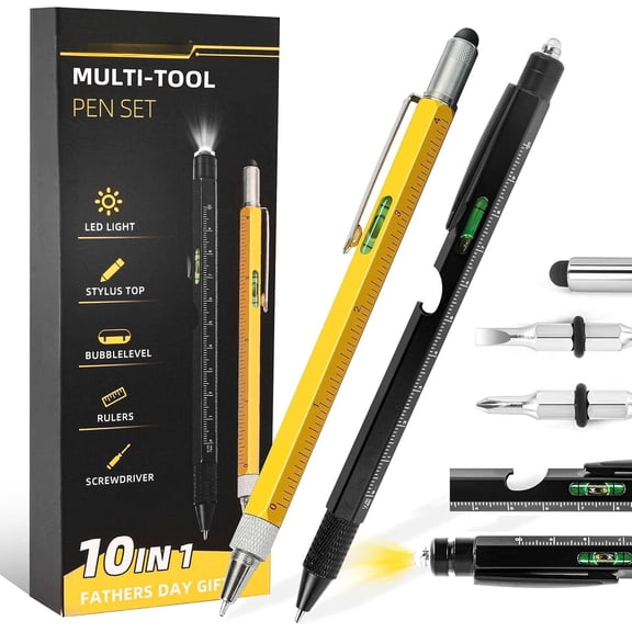 Stocking Stuffers,Gifts for Men from Daughter Son Wife, Multitool Pen 10 in 1 Multi Tool Gifts for Dad Men Grandpa Christmas Day Gifts from Son Husband's Fathers