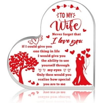 Stocking Stuffers Ideas for Wife Christmas Wedding Anniversary Birthday Gifts Ideas for Wife from Husband Aniversario Gift for Her Best Wife Presents Desk Accessories Acrylic Plaque