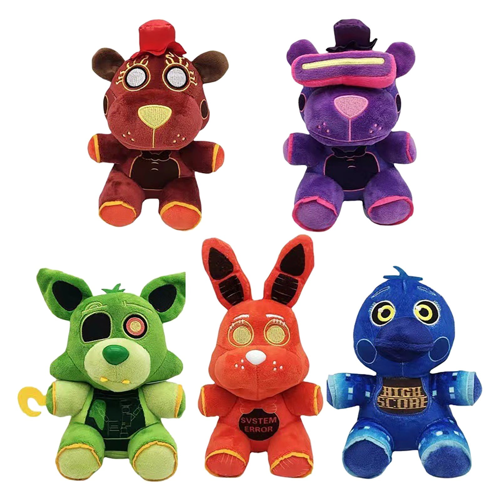 Stocking Stuffers for Kids - Set 5 High Score Plush - 8" Chica Freddy