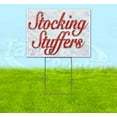 thumbnail image 1 of Stocking Stuffers Red & Chrome (18" x 24") Yard Sign, Includes Metal Step Stake, 1 of 6