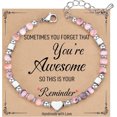 thumbnail image 1 of Stocking Stuffers for Women, Beaded Bracelets for Women, Sometimes You Forget You're Awesome, Unique Christmas Gifts for Women, Mom, Daughter, Best Friend on Birthday Valentine, 1 of 7