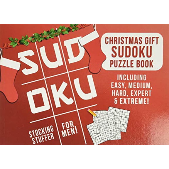 Pre-Owned Stocking Stuffers for Men: Christmas Gift: Sudoku Puzzle Book Including Easy, Medium, Hard, Expert & Extreme Paperback