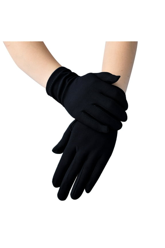 Stocking Stuffers for Women Men Fashion Solid Color Short Stretch Ceremonial Dance Winter Gloves