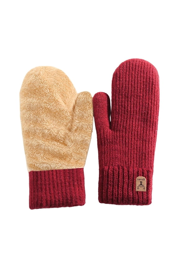 Stocking Stuffers for Women Men Winter Knit Warm Full Fingers With Upgraded Anti Glove Fleece Lined Winter Gloves