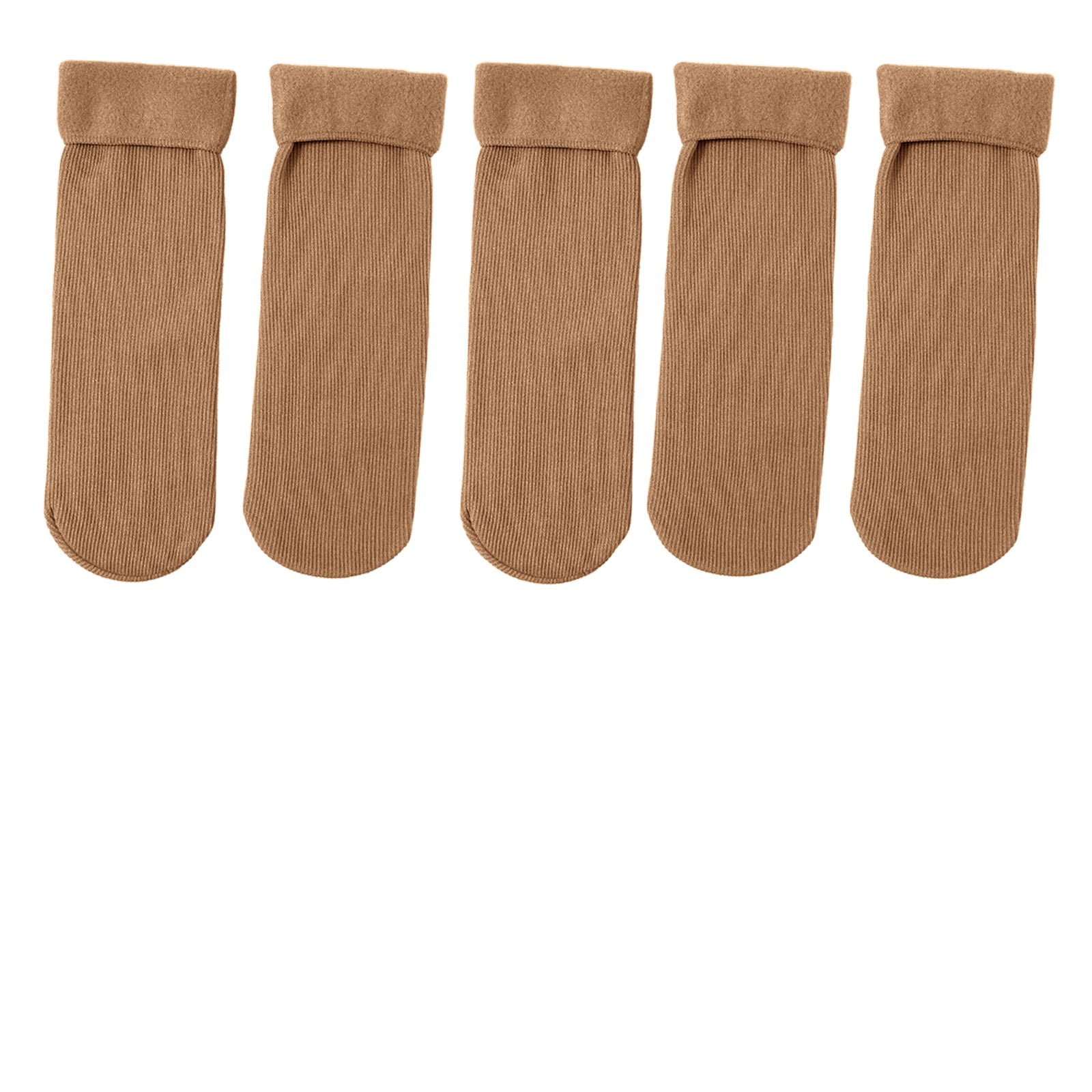 Stocking Stuffers for Women Winter Thick Fleece Socks Unisex Warm Mid Calf Socks Cozy Non Slipper Socks for Home & Outdoor (5 Pairs Set) Stockings