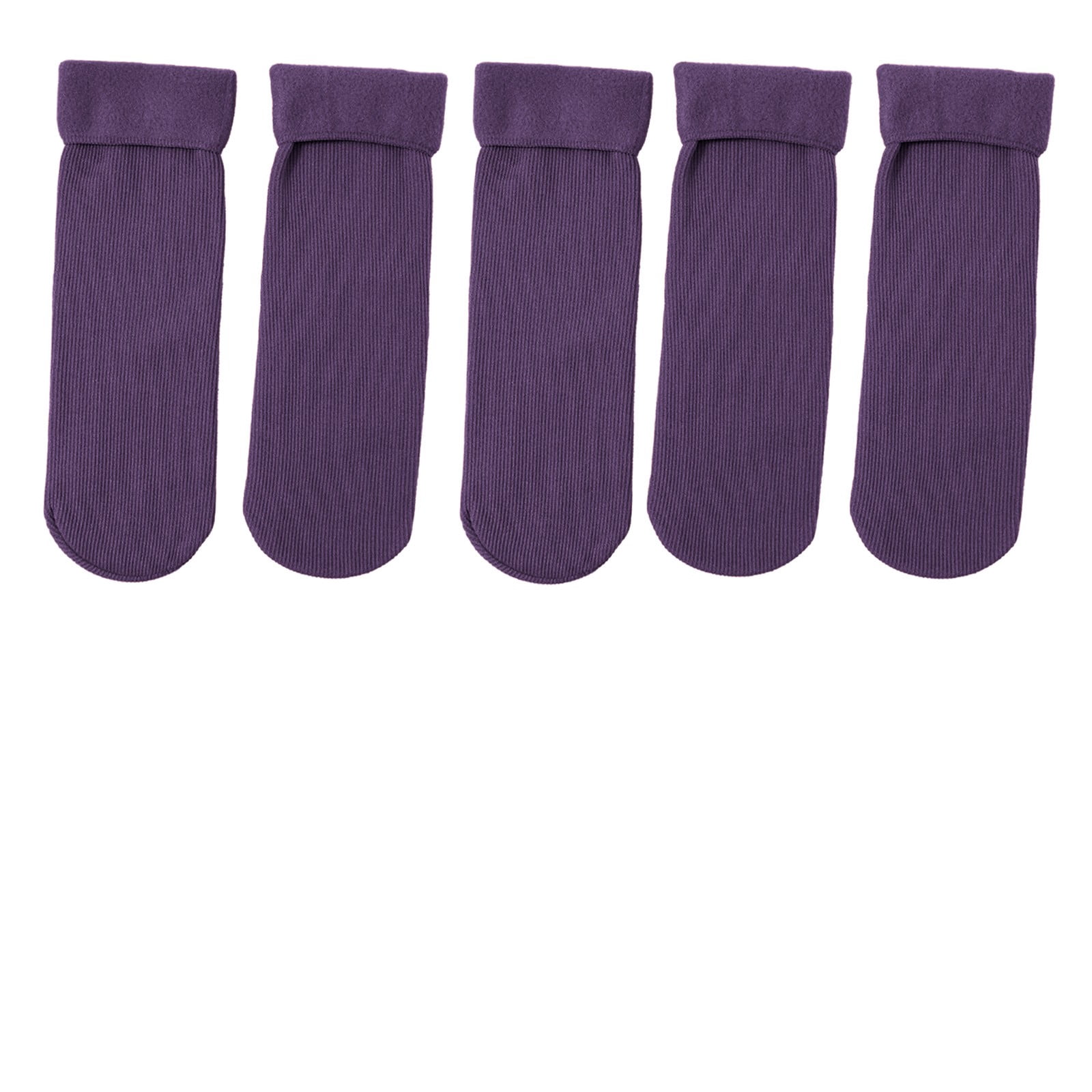 Stocking Stuffers for Women Winter Thick Fleece Socks Unisex Warm Mid Calf Socks Cozy Non Slipper Socks for Home & Outdoor (5 Pairs Set) Stockings