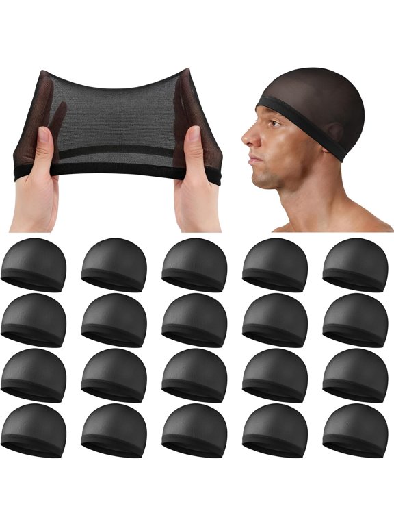 Stocking Wave Caps for Men,Adult Stretchy Nylon Skull Cap,10/20/50Pcs Wide Anti-Slip Breathable Sleep Waves Cap for Man Women
