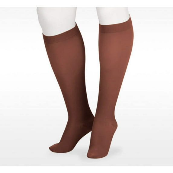 Stockings Soft, model: 2002, Knee, Short, color: Chocolate, Full Foot, size: I