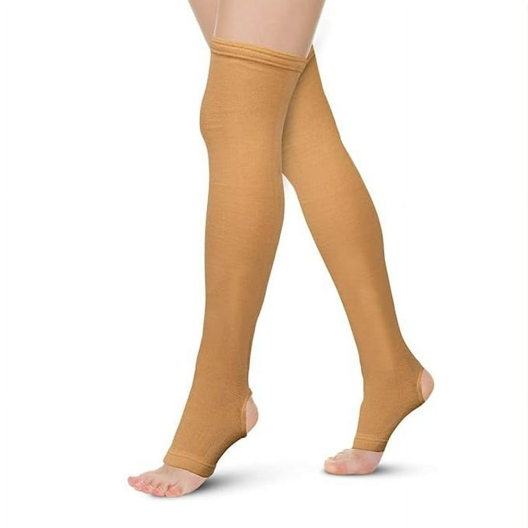 Stockings, Thigh Length (Above Knee), Stockings for Swollen, Tired, Aching  Legs, Pain Relief, Edema, Sore Legs for Women- XXL Size (Beige) 