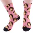 thumbnail image 1 of Stockings for Everyday and Festive wear – Soft Breathable Over The Knee Prints Stockings for Home Casual Use and Ideas,Pink One Size, 1 of 4