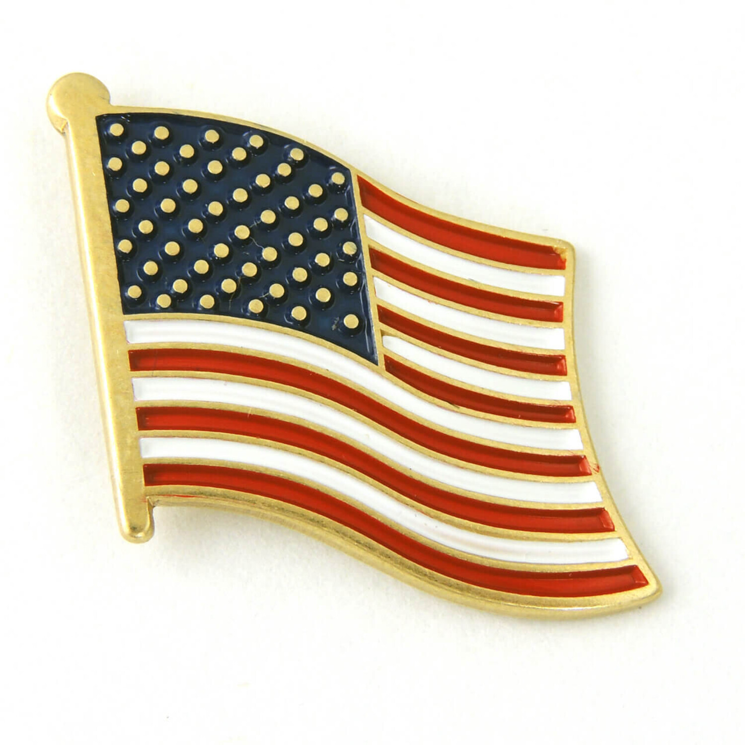 Stockpins High Quality American Flag Enamel Lapel Pin Solid Brass