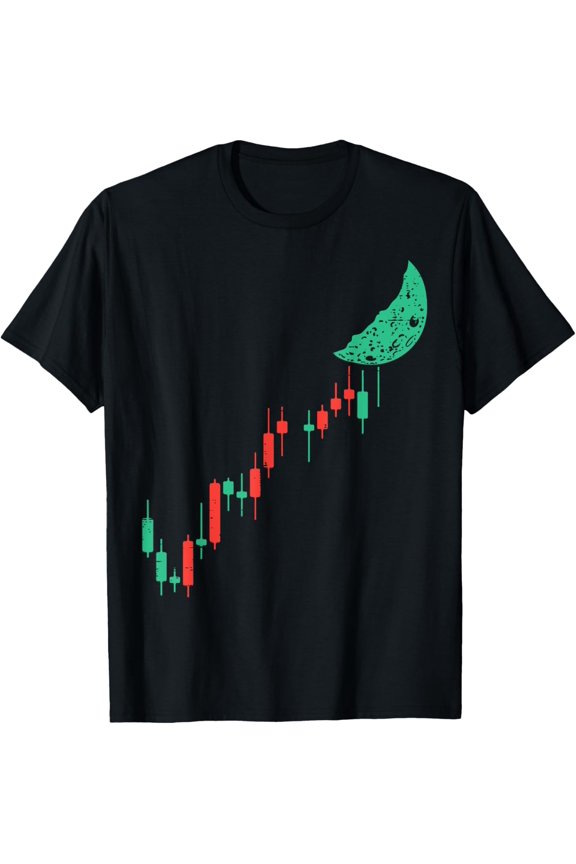 Stocks Crypto Chart To The Moon Cryptocurency Trading Trader T-Shirt