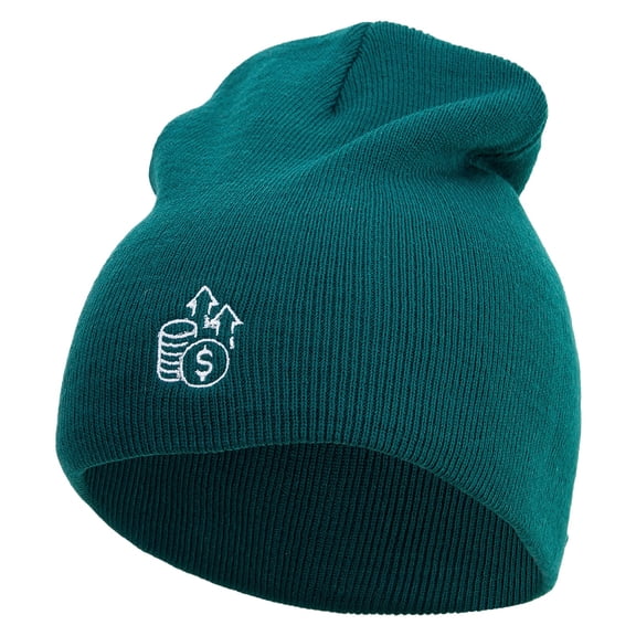 Stocks Embroidered 8 Inch Short Beanie - Dk Green OSFM
