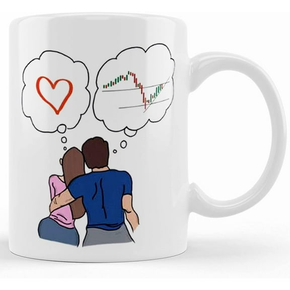 Stocks Mug, Stock Market True Love Coffee Mug, Love Couple Romantic Mug, Valentines Day Gift, Mug, Unique Coffee Tea Mug 11oz 15oz, Ceramic Novelty Coffee Mugs 11oz, 15oz Mu
