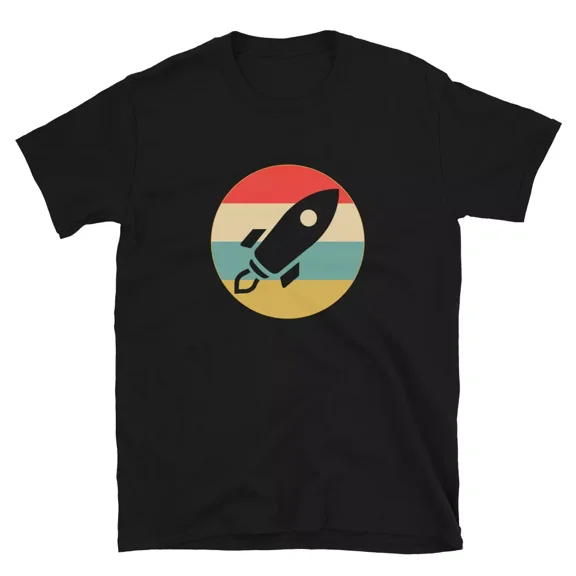 Stocks to the Moon Space Ship T-shirt trader outline Tee | eBay
