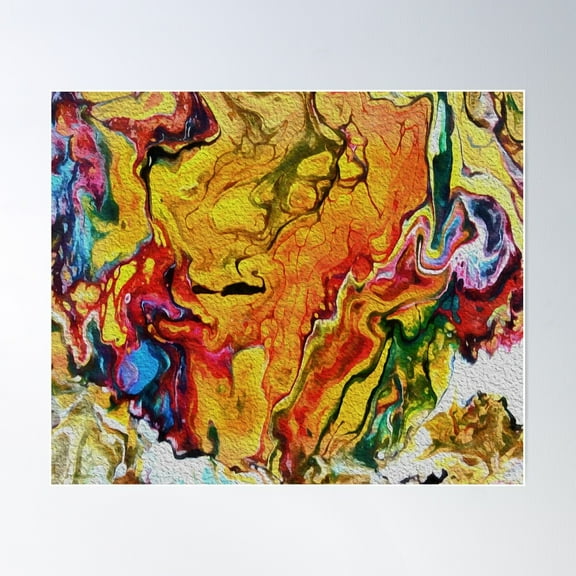 Stocksom Abstract For August 4 Poster Wall Art, Modern Wall Decor For Living Room Bedroom, 16x24 UNFRAMED