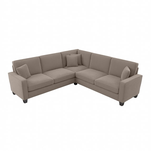 Stockton 99W L Shaped Sectional Couch in Tan Microsuede
